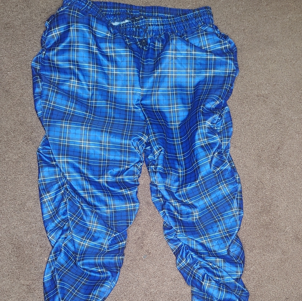 Nylon blue joggers